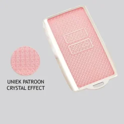 TPU Sleutelhoesje voor Renault roze crystal A4