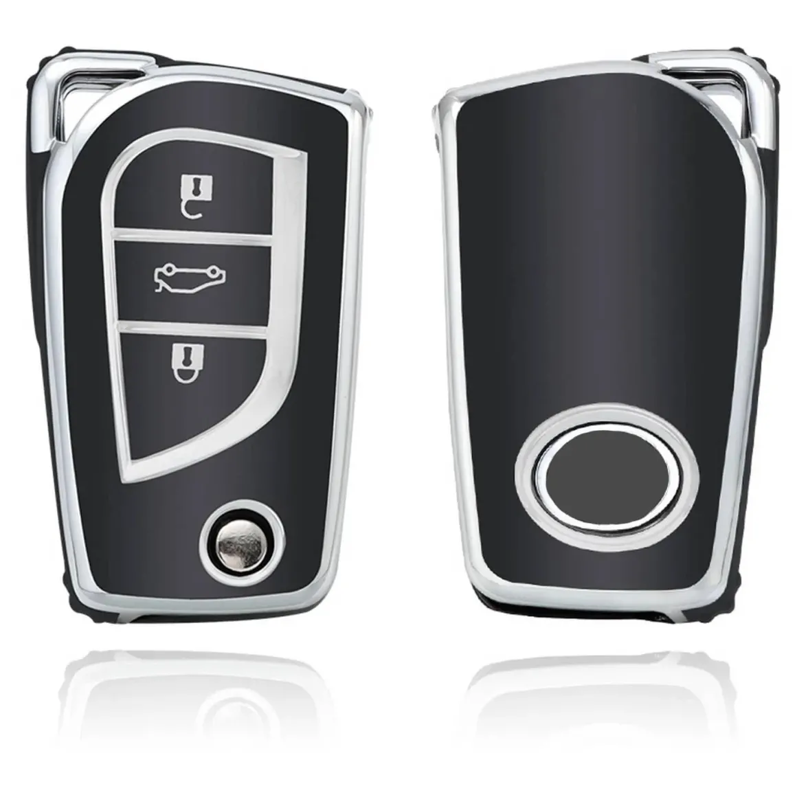 TPU Sleutelhoesje voor Toyota zwart C3