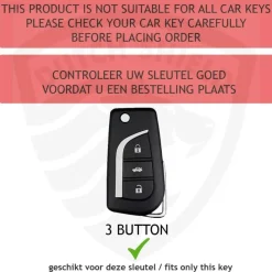 TPU Sleutelhoesje voor Toyota zwart C3