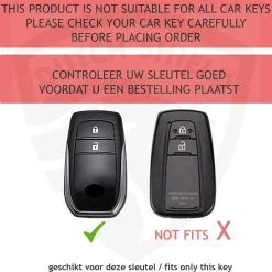 TPU Sleutelhoesje voor Toyota wit A2