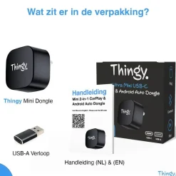 Ultra Mini USB-C 2-in-1 CarPlay Dongle