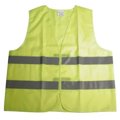 Veiligheidsvest geel met reflecterende strepen