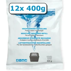 Vochtvanger navulling - 12x - 400 gram - neutraal