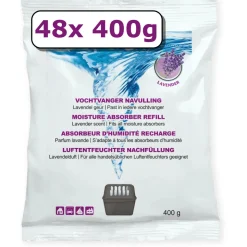 Vochtvanger navulling - 48x - 400 gram - lavendel
