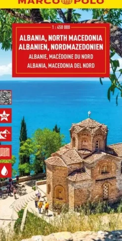 wegenkaart Albanië, Noord-Macedonië