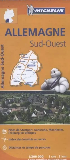 Wegenkaart Duitsland – zuid west – 545 –