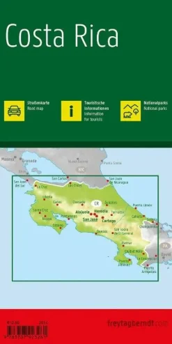 Wegenkaart F&B Costa Rica