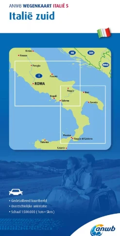 Wegenkaart Italië-Zuid