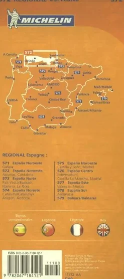 wegenkaart Regional 572 Spanje noord-west