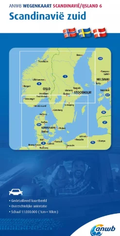 Wegenkaart Scandinavie-Zuid