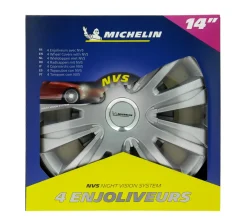 Wieldoppen - 14 inch - chroom - 4 stuks