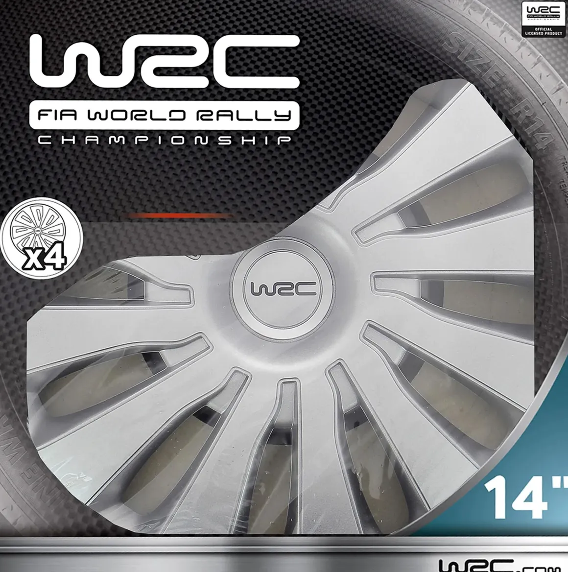 Wieldoppen Sepang 14" - zilver 4 stuks