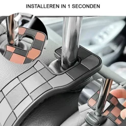2x Auto Hoofdsteun Haak Duo