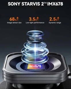 X5 Touch 3CH 4K Wifi GPS 128gb dashcam