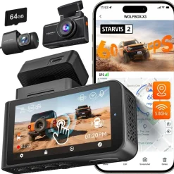 X3 Touch 2CH 2K Wifi GPS 64gb dashcam
